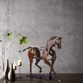 thumbnail image 4 of Handmade Horse Statue - Unique Rustic Decor for Office & Home - Hand-Painted Metal Sculpture - Perfect Handicraft Gift for Horse Lovers (Brown), 4 of 8