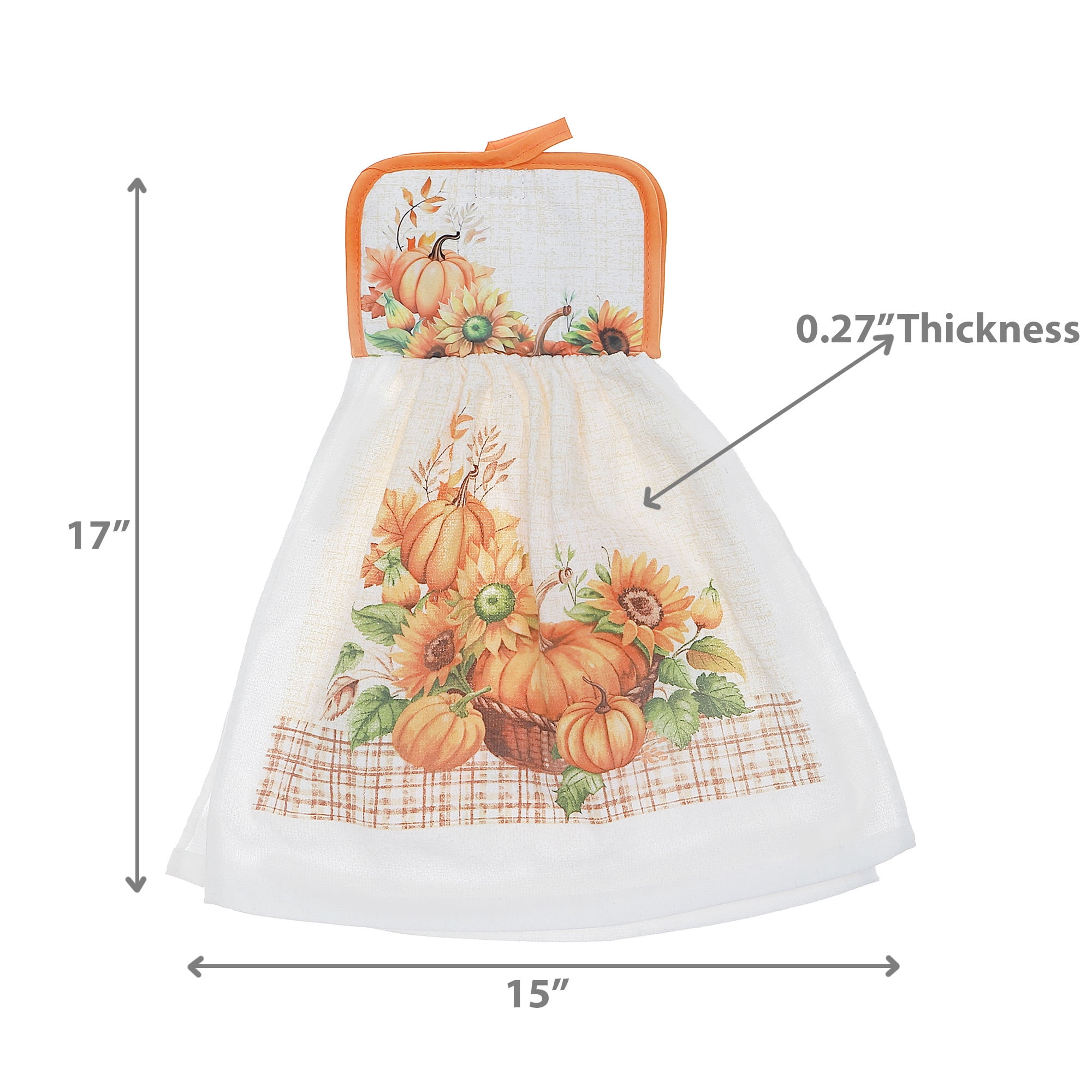 Tie Hand Towel (Pumpkin) - Set of 2