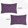 thumbnail image 4 of EasygdpRetro Florals Purple Polyester Fiber Double-Sided Pillowcase,Super Soft,Comfortable And Luxurious Pillowcase,Not Easy To Break Or Deform- 14"X20", 4 of 9