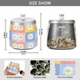 thumbnail image 2 of Yayeee Ashtray with Lid for Cigarette Smokeless Stainless Steel Home Ash Holder, Light Blue Daisy, 2 of 7