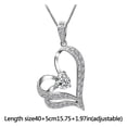 thumbnail image 3 of Pendentif Cœur Double Zircon Creux Collier Zircon Forever 520 Heartbeat, 3 of 8