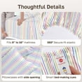 thumbnail image 5 of California Design Den 100% Cotton Full Size Sheets Set - 400 Thread Count Sateen, Deep Pocket Sheets for Full Size Bed, Breathable Adult/Teen 4 Piece Sheet Set - Rainbow Stripe Print, 5 of 8