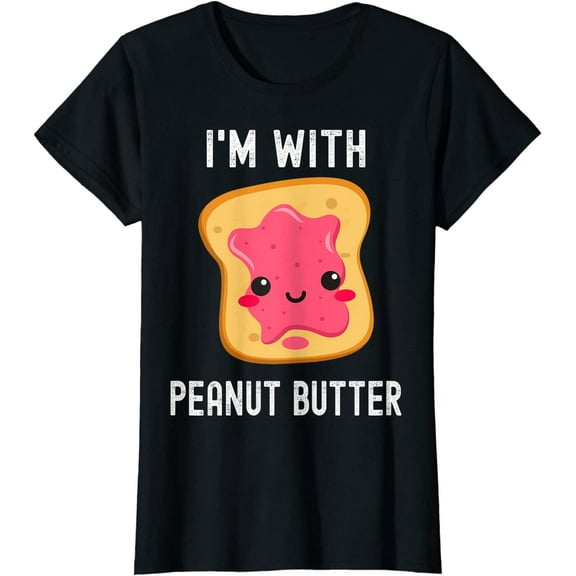 I'm With Peanut Butter Jelly Best Friend Couples Kawaii T-Shirt