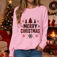 thumbnail image 2 of Womens Sweatshirt Christmas Long Sleeve Crewneck Casual Print Pullover Tops, 2 of 4