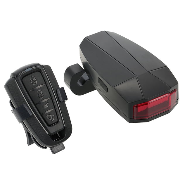 Lámpara de cola de bicicleta Las luces traseras de bicicleta inteligente anti-robo de bicicletas Luz trasera LED de alarma de ciclo estroboscópica de advertencia Bell eléctrica con USB remoto inalámbr