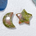 thumbnail image 2 of Natural Crystal Crescent Moon & Star Stones Polished Gemstone Charms for Crafts, Multi-Color Assortment, No Holes(Blue Aventurine), 2 of 6