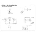 thumbnail image 5 of Kingston Brass KB233PLAB Victorian Tub and Shower Faucet, Antique Brass, 5 of 5
