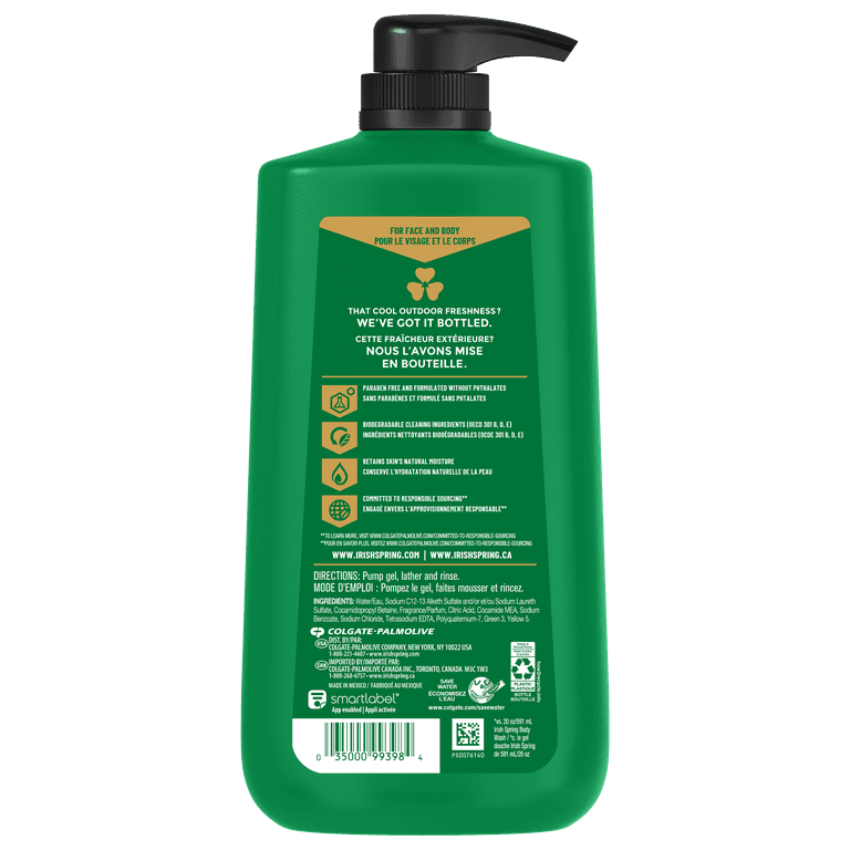 Irish Spring Mens Body Wash, Body Wash for Men, All Skin