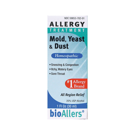 bioAllers Allergy Treatment Mold Yeast & Dust, 1 (Best Medicine For Dust Allergy)