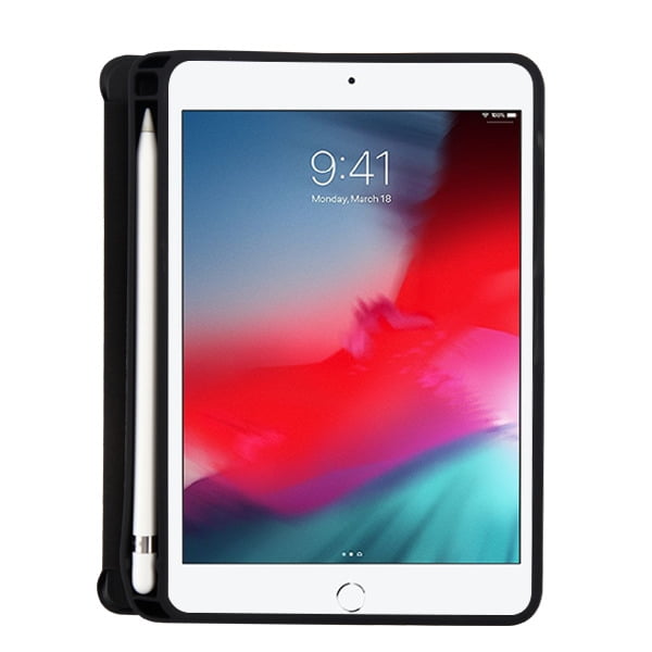Smart Leather Hybrid Case with Apple Pencil Holder for iPad Mini 5 (5th  Generation) / iPad Mini 4 - Black