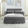 thumbnail image 2 of ARCTICSCORPION Modern Velvet Convertible Sleeper Sofa with Pillows, Gray, 2 of 8