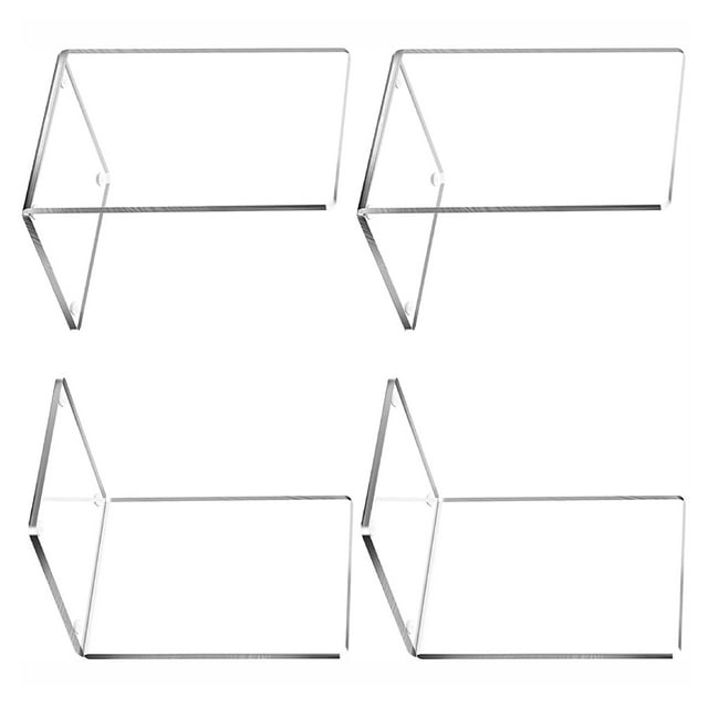Kearding Estantería que ahorra espacio, 4 pack/lote, para almacenar cuidadosamente libros, soporte minimalista para libros de acrílico Carpetas de archivos