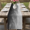 thumbnail image 4 of Black Grey Ombre Table Runner - 108 Inch Long Coastal Beach Modern Abstract Art Cotton and Linen Blended Dress Scarves Farmhouse Table Runner for Kitchen Dining, Coffee Table, 13" x 108", 4 of 8