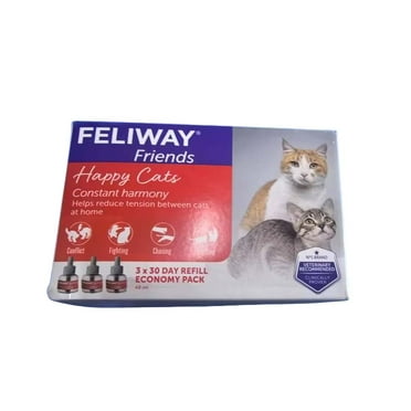 FELIWAY  Multicat Diffuser Refill 3 Refills 48ml Each, Soothe Cat’s Anxiety