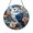 Blue, variant on Charming Sapphire Snowy Owl and Blooming Roses Round Suncatcher Sun
