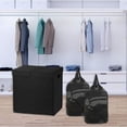 thumbnail image 3 of Cesta de ropa sucia doble Apuakthei con tapa y bolsas de ropa sucia extraíbles, color negro, 3 of 5