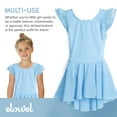 thumbnail image 6 of Elowel Girls Leotard Toddlers Dress for Gymnastics Dance Ballet Baby Light Blue Size 8-10, 6 of 7