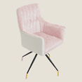 thumbnail image 5 of Impressions Vanity Armchair with 360 Degrees Swivel Seating, Pink Crushed Velvet, 5 of 5