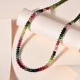 thumbnail image 2 of ILIANA AAA Multi-Tourmaline 18K Yellow Chunky Solid Real Gold Jewelry Beaded Necklace for Women Jewelry Size 18" Ct 65.19 Birthday Christmas Gifts for Women, 2 of 7