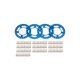 thumbnail image 1 of Bewildely Juego de anillos de rueda de 4 piezas, piezas de círculos de ruedas profesionales, reemplazo de anillos exteriores de llanta de ajuste Kits de construcción modelo Azul, 1 of 6