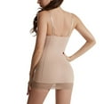 thumbnail image 2 of WZXFASHION Combinaison Gainante Intégrale en Tulle pour Femmes, Justaucorps Extensible avec Soutien-Gorge Intégré, Camisole Robe Gainante Beige m, 2 of 8