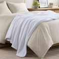 thumbnail image 2 of Beautyrest Dream Soft Faux Feathersoft Fabric King Blanket in White, 2 of 5