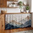 Abstract White Shelf Abstract Mountains Cabinet Curtains 32