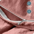 thumbnail image 4 of Bare Home Sandwashed Duvet Cover Set - Ultra-Soft - Premium 1800 Collection - 3 Piece - Full, Dusty Rose, 4 of 7