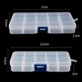 thumbnail image 5 of Cheers.US 10/15 Grids Clear Plastic Jewelry Box Organizer Storage Container with Removable Dividers, 5 of 7