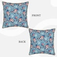 thumbnail image 3 of Fotbe Independence With Gnome Pattern Velvet Decorative Throw Pillow Covers with Elegant Piping, Soft Plush Cushion Cover for Sofa, Bed, Car, Office-16"x16", 3 of 8
