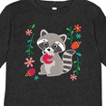 thumbnail image 4 of Inktastic Woodland Raccoon Spring Flowers Girls Long Sleeve Toddler T-Shirt, 4 of 5