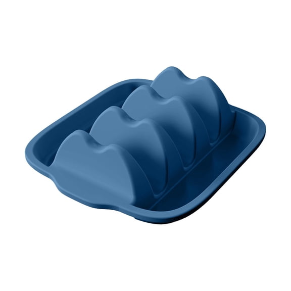 Silicone Taco Plates Holder - Reusable Taco Plates with Dividers & Dip Bowls, Holds 3 Tacos Stand | Microwave & Dishwasher Safe, Heavy Duty Non-slip Taco Tray Stands for Hard/Soft Shells,taco holder