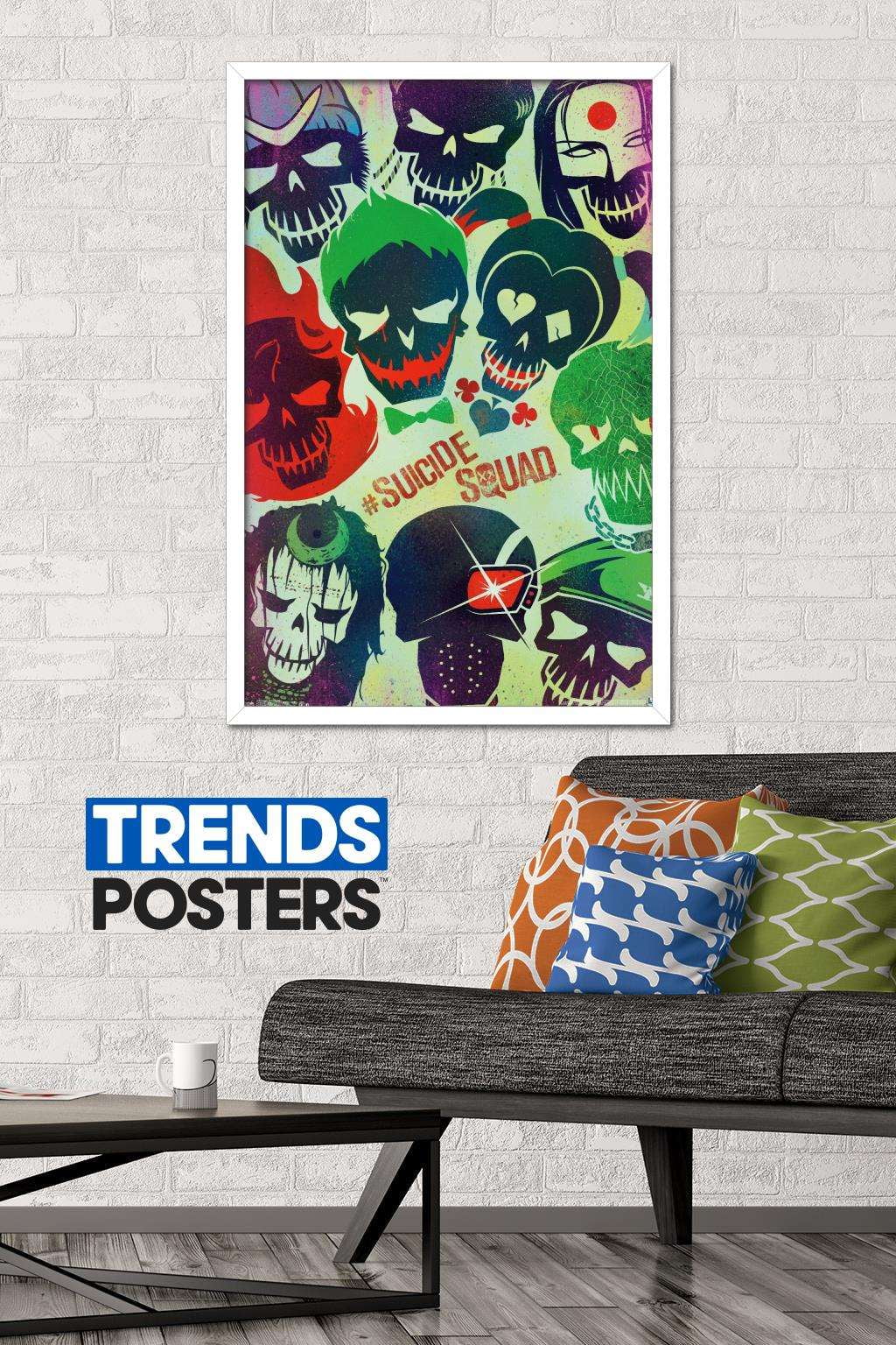 DC Comics Movie - Suicide Squad - Faces Wall Poster, 22.375" x 34", Framed