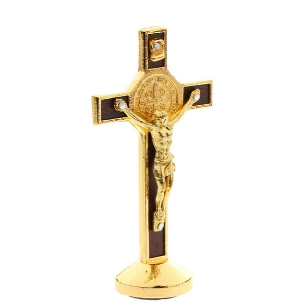 Estatua pequeña de Jesús Yotijar modelo Crucifijo 3,5 pulgadas Decoración hogar Adorno coche