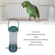 thumbnail image 4 of Comedero Para Pájaros, De Gancho Para Comedero De Pinzón Duradero De Boca Ancha Colgante Con 2 Puertos Para Exteriores, 4 of 7