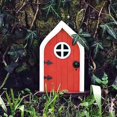thumbnail image 2 of Tree Statue Window Door Design Weather Resistant Wood Garden Landscaping Sculpture Lawn Decor, 2 of 10