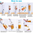 thumbnail image 4 of Portable Blender, Travel Blender Smoothie Maker 480ml Usb Rechargeable Juicer Mixer 100w Mini Personal Fruit Blender With 6 Stainless Steel Blades, 4 of 5
