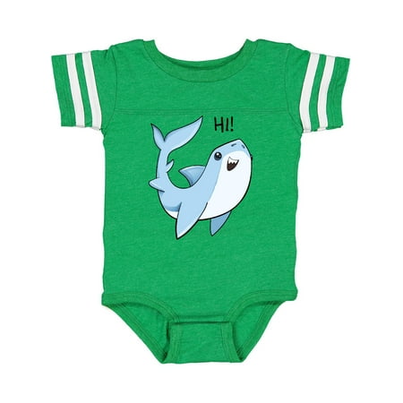 

Inktastic Hi!- cute shark Gift Baby Boy or Baby Girl Bodysuit
