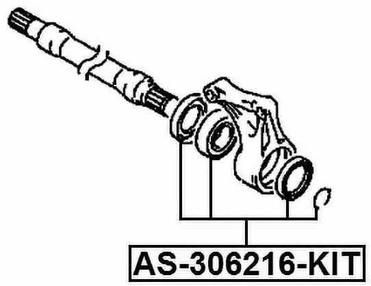 Febest REPAIR KIT, BALL BEARING FRONT AXLE SHAFT 30X62X16