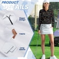 thumbnail image 6 of Yuyamidu Christmas Womens Long Sleeve Golf Shirt Snowflake Athletic Tennis Shirts Colorful Lights Golf Clothes Workout Pullover Tops Size S, 6 of 8