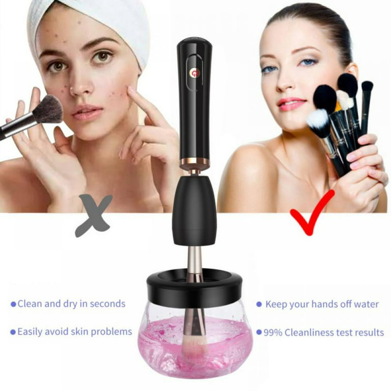 Tmalltide Electric Makeup Brush Cleaner Machine, USB Make up Brush Cleaner,  Portable Electric Makeup Brush Cleaner, Makeup Brush Cleaner Machine with