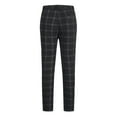 thumbnail image 4 of Odeerbi Men's 2025 Casual Plaid Pants Fashion Pencil Pants Button Zipper Closure Trousers Black, 4 of 4