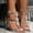 Silver, variant on Heavy Industry Gold Water Diamond Gemstone Water Diamond Fine Heel Barefoot Sandals For Women's Summer High Heels