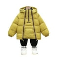 thumbnail image 2 of Esaierr Kids Boys Girls Warm Down Jacket Toddler Hooded Jacket Winter Coat Windproof Zipper Thick Outerwear for 3-8Y, 2 of 5