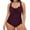 Purple, variant on Sngxgn Women's Twist Back Cut Out Ring Plunge Neck Swimsuit Bathing Suit(Hot Pink,XXL)