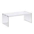 thumbnail image 5 of Bowery Hill Tempered Glass Coffee Table in Glossy White, 5 of 5