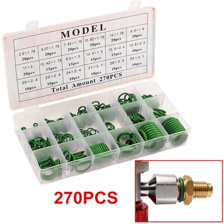 Rubber O Ring 270pcs R134a Car Airconditioning Sealing Set Rubber O Ring Washer Seals With Plactics Box Kit Walmart Canada