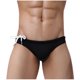 thumbnail image 1 of Ropa interior masculina de moda, color liso, estilo bikini de tiro bajo, con tirantes ajustables, shorts de baño de nailon y elastano., 1 of 7
