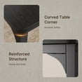 thumbnail image 4 of 5 Pieces Dining Table Set for 4, Modern Wooden Kitchen Table and 4 Upholstered PU Leather Chairs, Small Dinette for Dining Room, Breakfast Nook, Apartment-Black Tabletop, 4 of 8