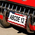thumbnail image 5 of 2 Pieces USA Flag Stars And Stripes License Plate Cover Happy Independence Day 4Th of July Car Tags Frames Holder Quality Aluminum Metal 2 Hole Gift for Dad, 5 of 6